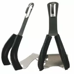 Point Cale-pieds Chromé Pour Pédale De Vélo Avec Renfort Cuir Noir