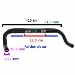 Guidon Corne De Vache Plat Pour Vélo Fixie Et Singlespeed Satori -Alhonga Soldes guidon corne de vache plat pour velo fixie et singlespeed satori full 5