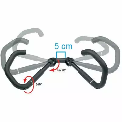 Ergotec-Humpert Guidon De Vélo 25.4 Trekking Réglable AHS Premium Ergotec 2 Ergotec-Humpert Guidon De Vélo 25.4 Trekking Réglable AHS Premium Ergotec – Image 2