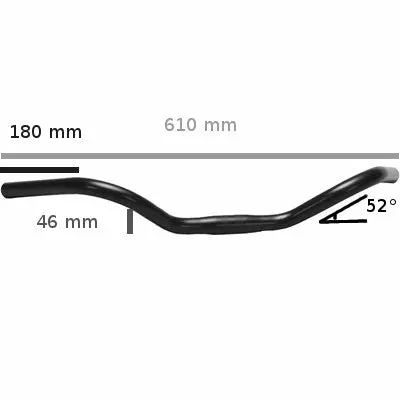 Ergotec-Humpert Guidon De Vélo Urbain Trekking VAE En Aluminium Noir Humpert 2 Ergotec-Humpert Guidon De Vélo Urbain Trekking VAE En Aluminium Noir Humpert – Image 2