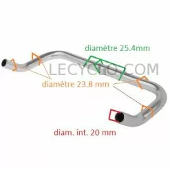 Messingschlager Guidon Vélo Corne De Vache -Alhonga Soldes guidon velo corne de vache full 4