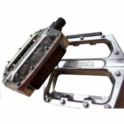 Pédales Larges Vélo BMX Et Fixie Argent 9/16 Wellgo -Alhonga Soldes pedales larges velo bmx et fixie argent 9 16 wellgo full 4