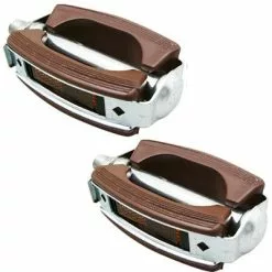 Pédales Vélo Vintage En Résine Marron City Marwi