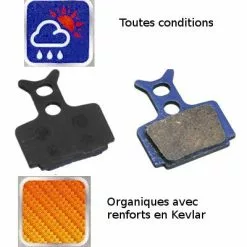 Brakco Plaquette Organique Frein à Disque Vélo Formula, Mega One, R1, R -Alhonga Soldes plaquette organique frein a disque velo formula mega one r1 r full 4